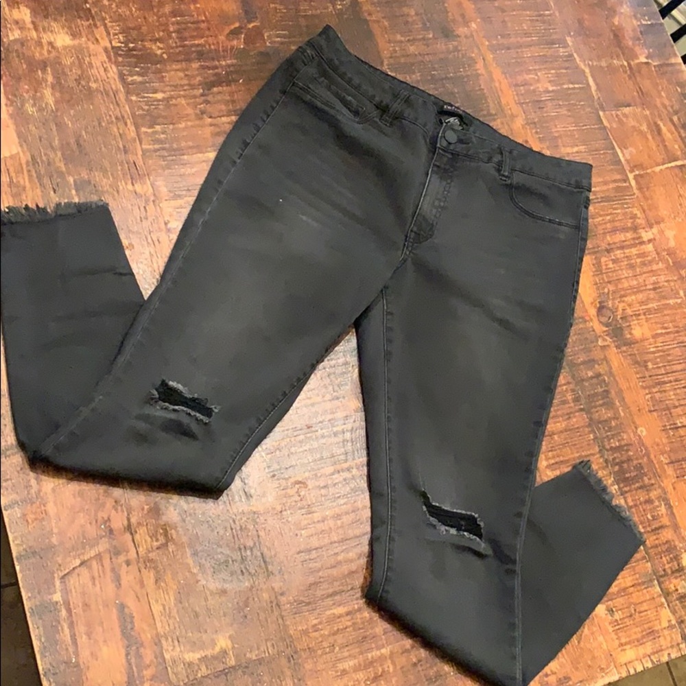 Black Refuge destructed Jeggings Size 14 - EUC